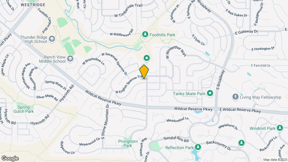829 W Sparrow Hawk Dr Map and Location Details