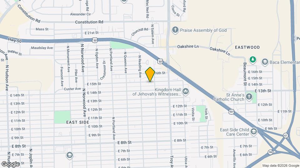 1926 E 15th St Map and Location Details