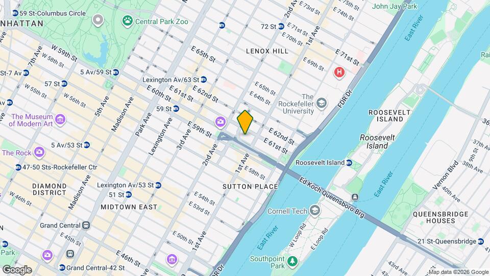 345 E 60th St Map and Location Details