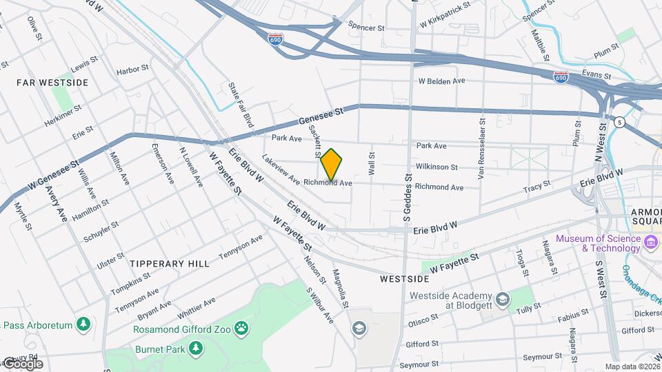 535 Richmond Ave Map and Location Details
