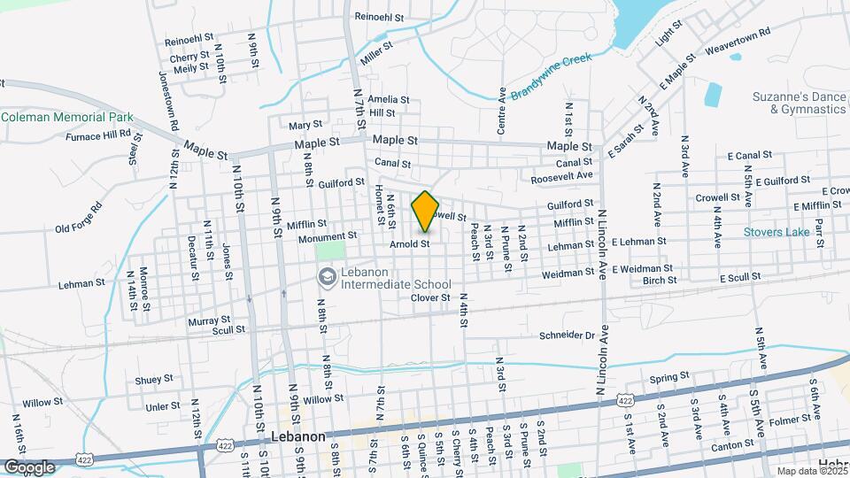 423 N 5th St Map and Location Details