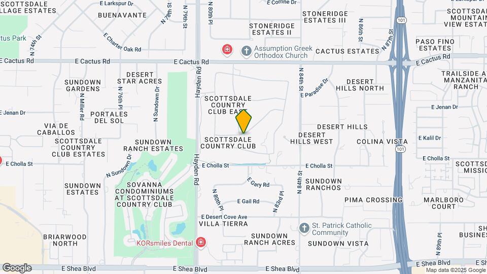8117 E Cortez Dr Map and Location Details