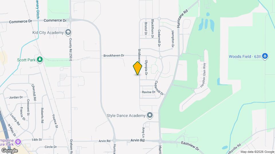 2108 Bridlewood Dr Map and Location Details