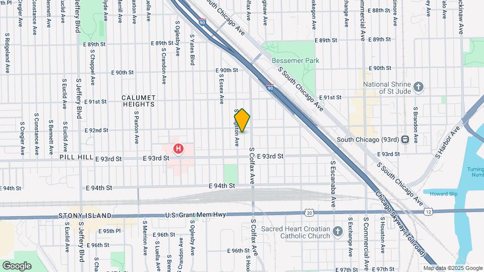 9215 S Kingston Ave Map and Location Details