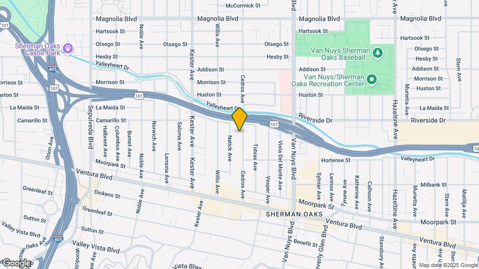4717 Cedros Ave Map and Location Details
