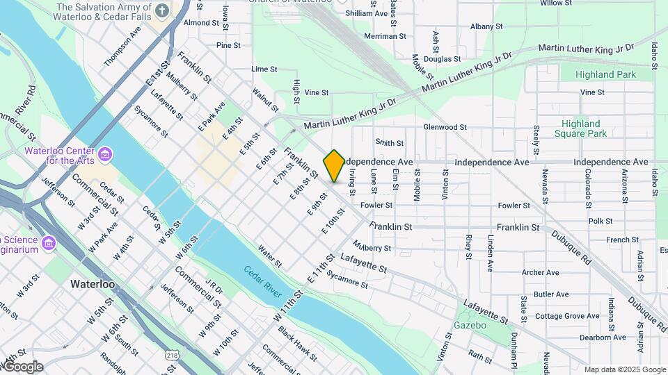 1101 Franklin St Map and Location Details