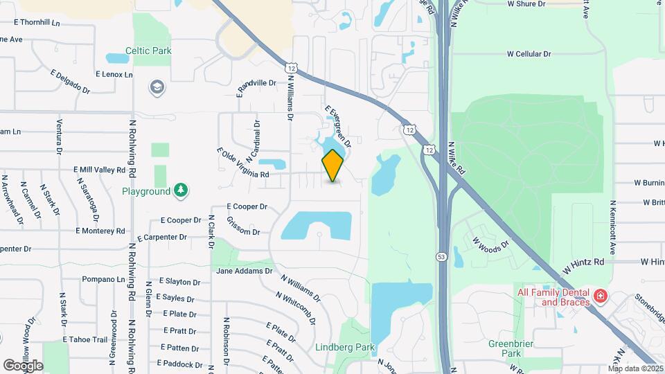 1333 E Evergreen Dr Map and Location Details