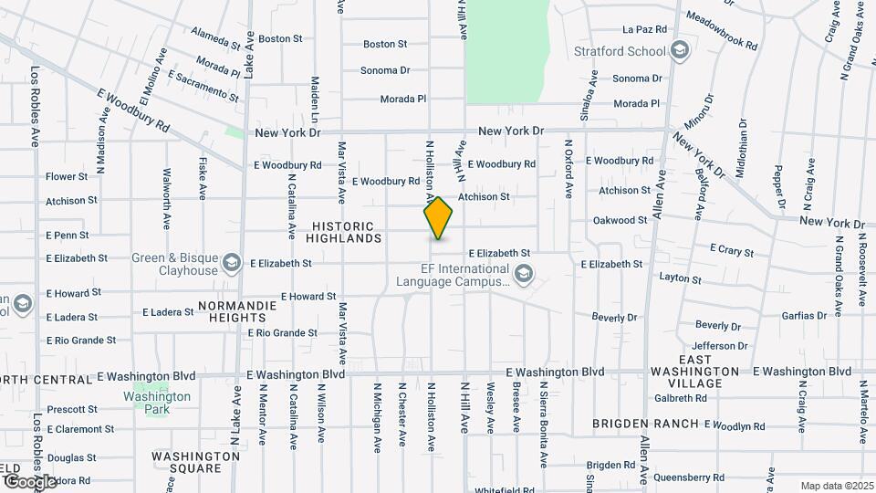 1349 E Elizabeth St Map and Location Details