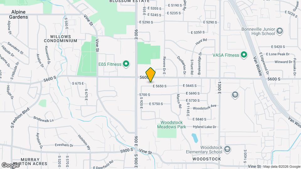 961 E 5650 S Map and Location Details