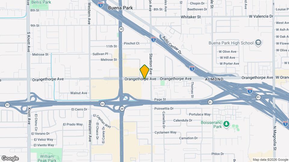 7920 Orangethorpe Ave Mapa y Detalles de la Ubicación