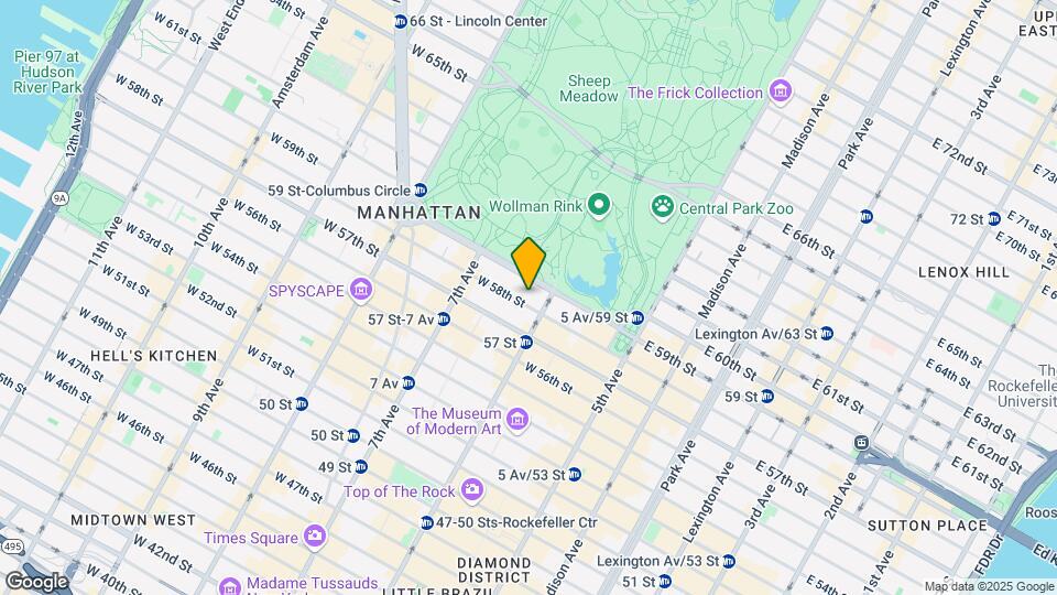 117 W 58th St Map and Location Details