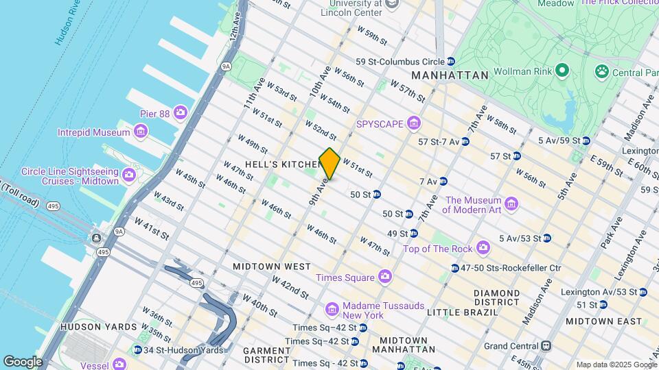 393 W 49th St-Unit -2K Map and Location Details