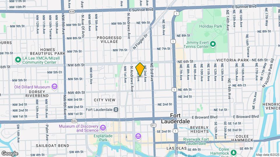 100 NE 5th St Map and Location Details