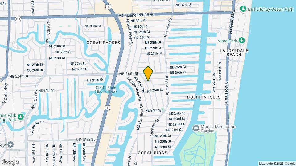 2524 NE 26th Terrace Map and Location Details