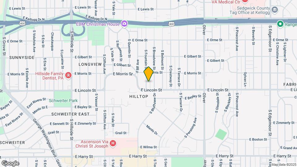 844 S Fountain St Map and Location Details