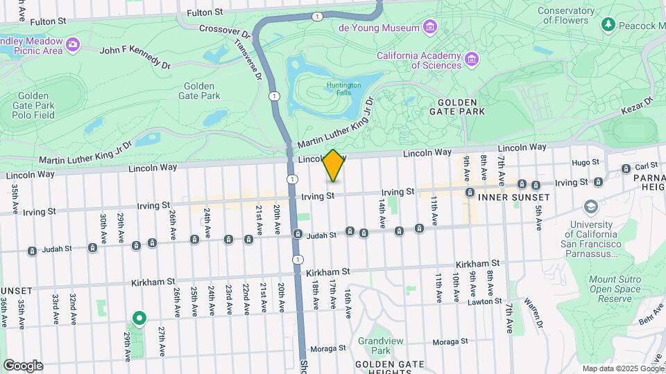 1280 17th Ave, Unit Inner Sunset Map and Location Details