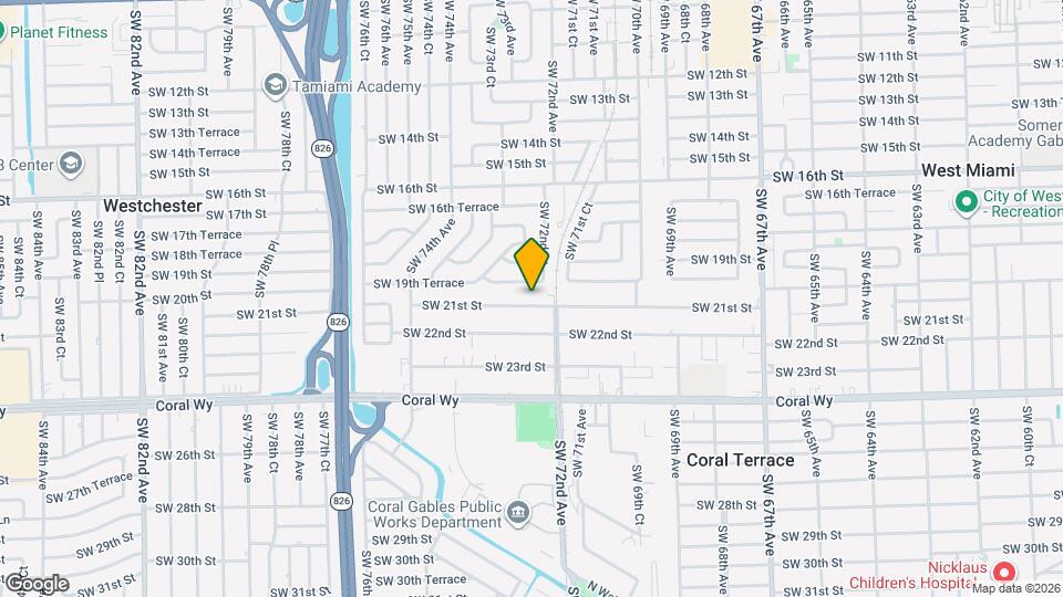 7245 SW 21st St Map and Location Details