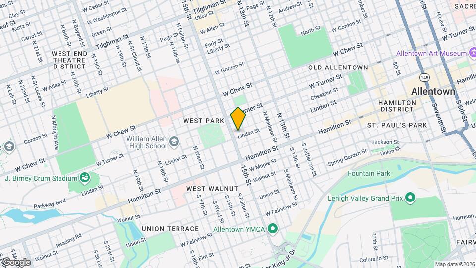 1441 Linden St Map and Location Details