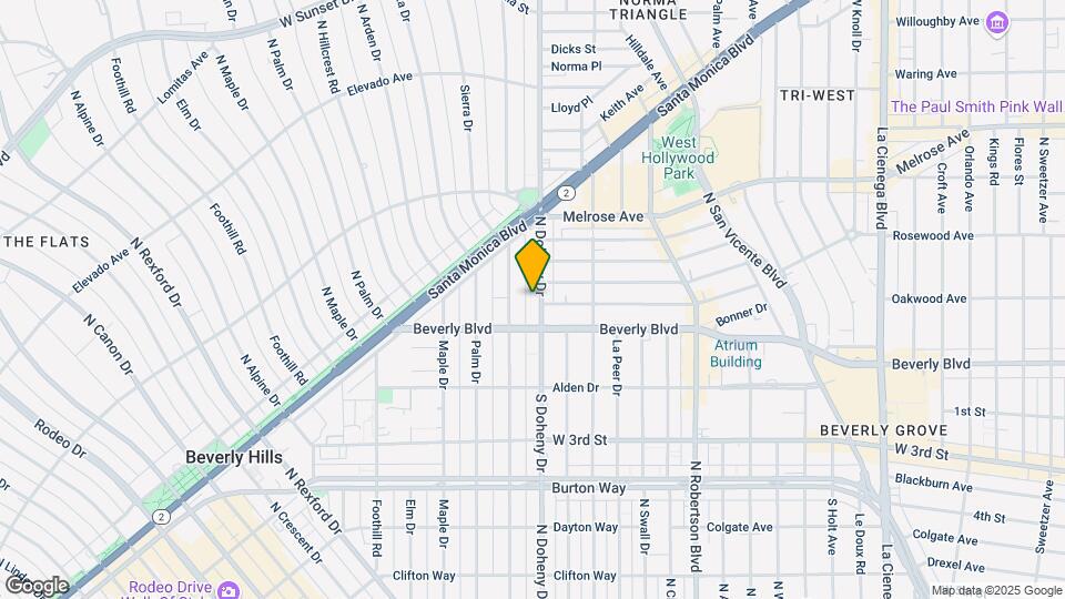 433 N Doheny Dr Mapa y Detalles de la Ubicación