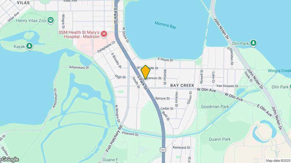 1121 S Park St Mapa y Detalles de la Ubicación