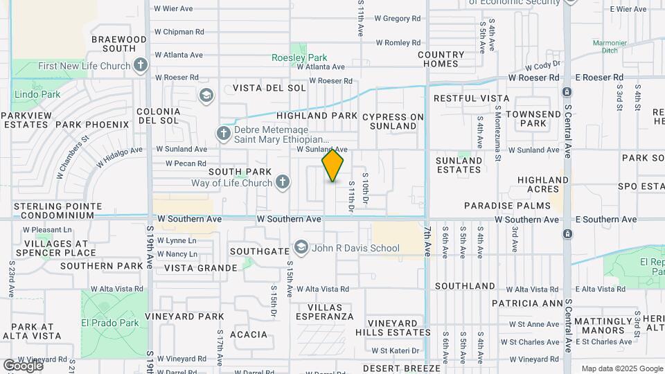 5812 S 12th Ln Map and Location Details