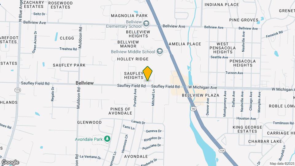 4608 Saufley Field Rd Map and Location Details