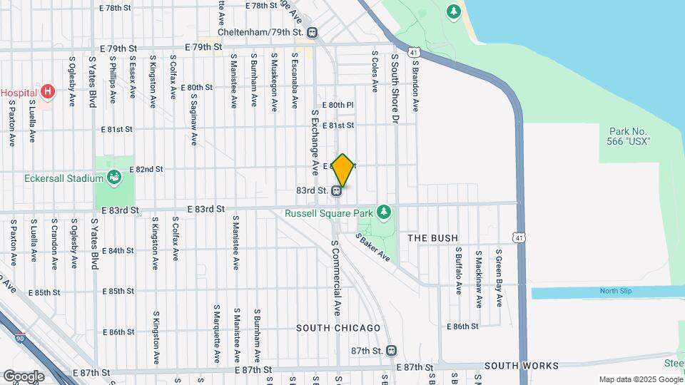 8241 S Commercial Ave, Unit Rear Map and Location Details
