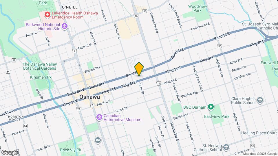 202 King St E Map and Location Details