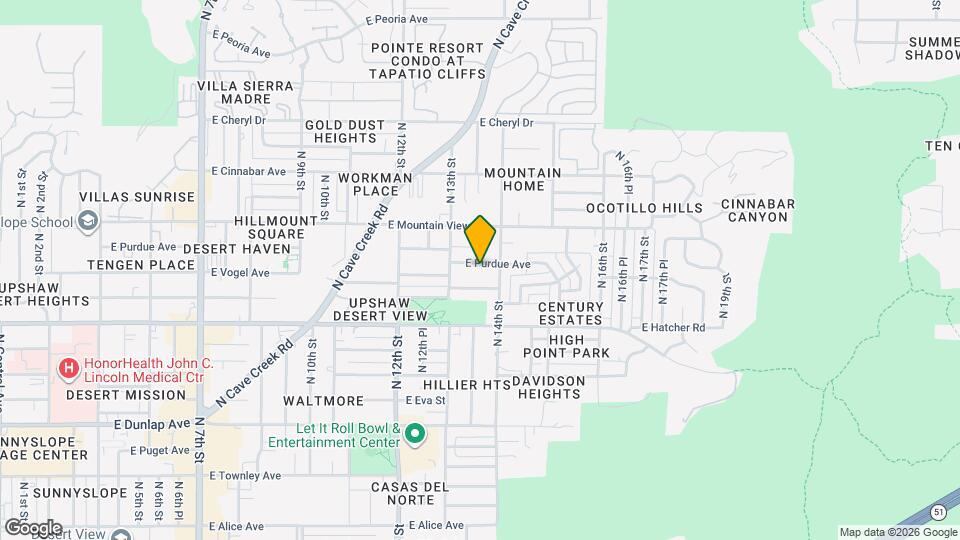 1331 E Purdue Ave, Unit A Mapa y Detalles de la Ubicación