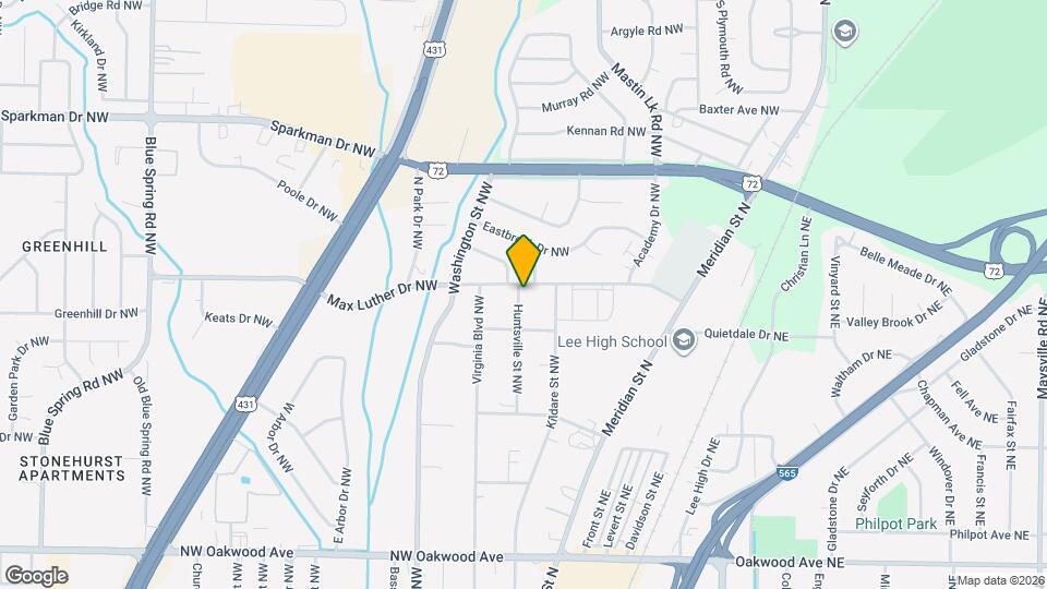 2614 Huntsville St NW Map and Location Details