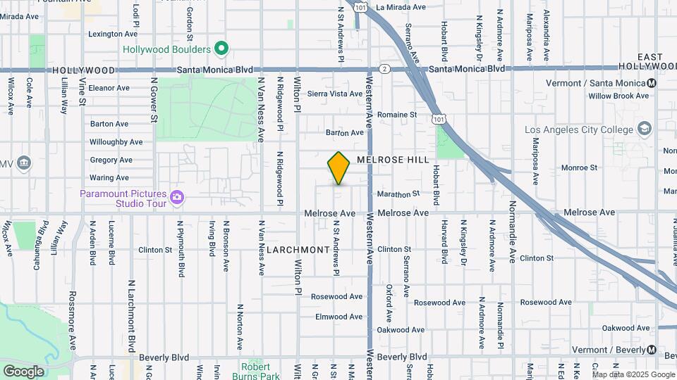 750 N St Andrews Pl Map and Location Details