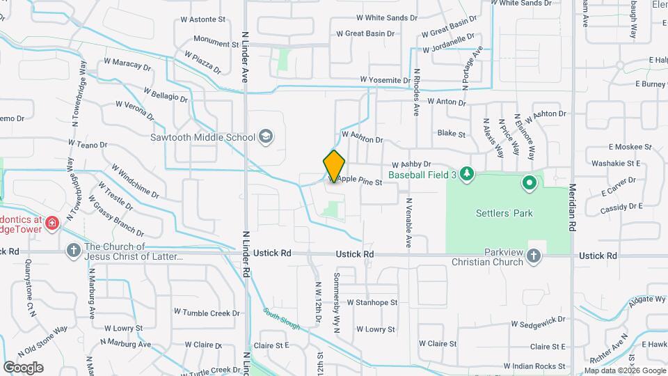 1166 W Woodchest St Map and Location Details