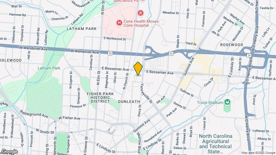 1103 Yanceyville St-Unit -F Map and Location Details