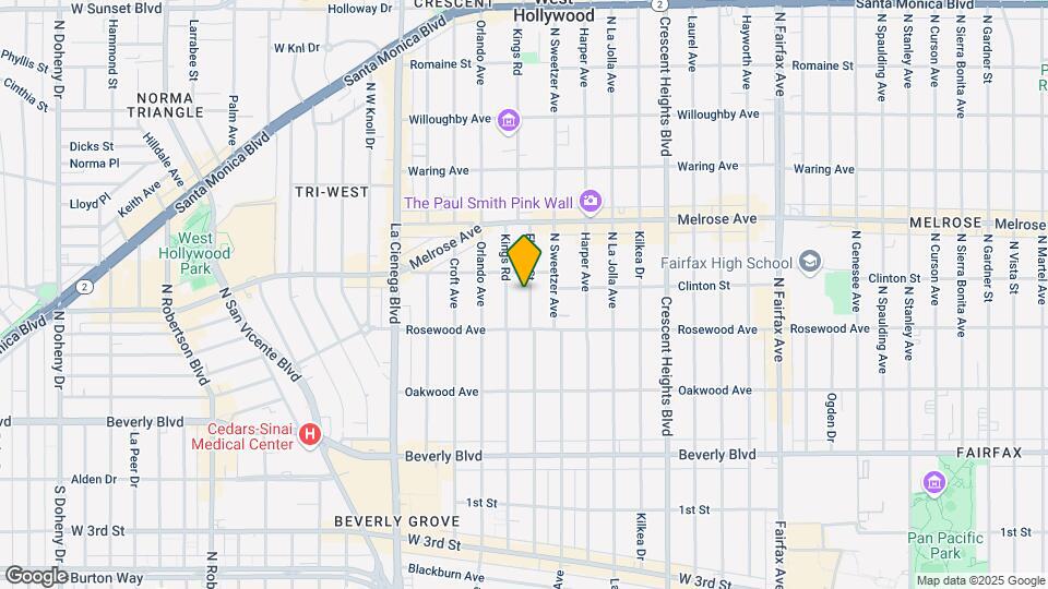 541 N Flores St Map and Location Details