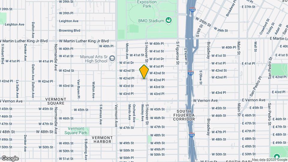 4259 S Hoover Map and Location Details