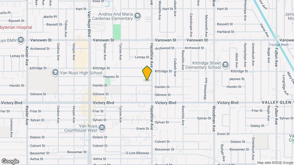 14115 Hamlin St Mapa y Detalles de la Ubicación