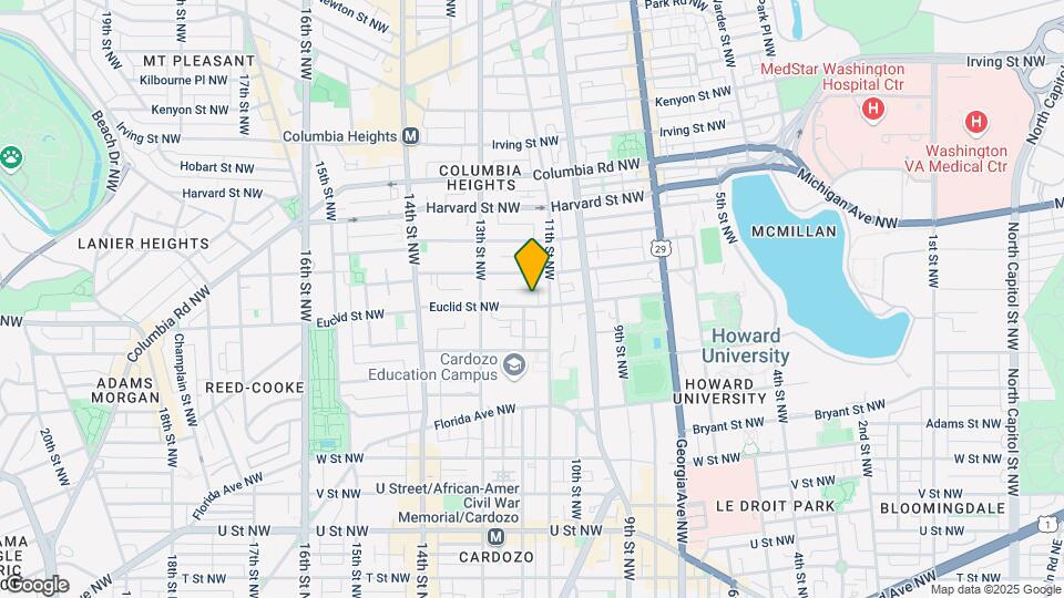 1119 Euclid St NW Map and Location Details