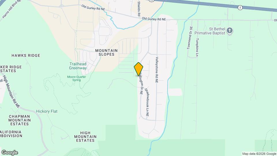 158 Hollington Dr NE Mapa y Detalles de la Ubicación