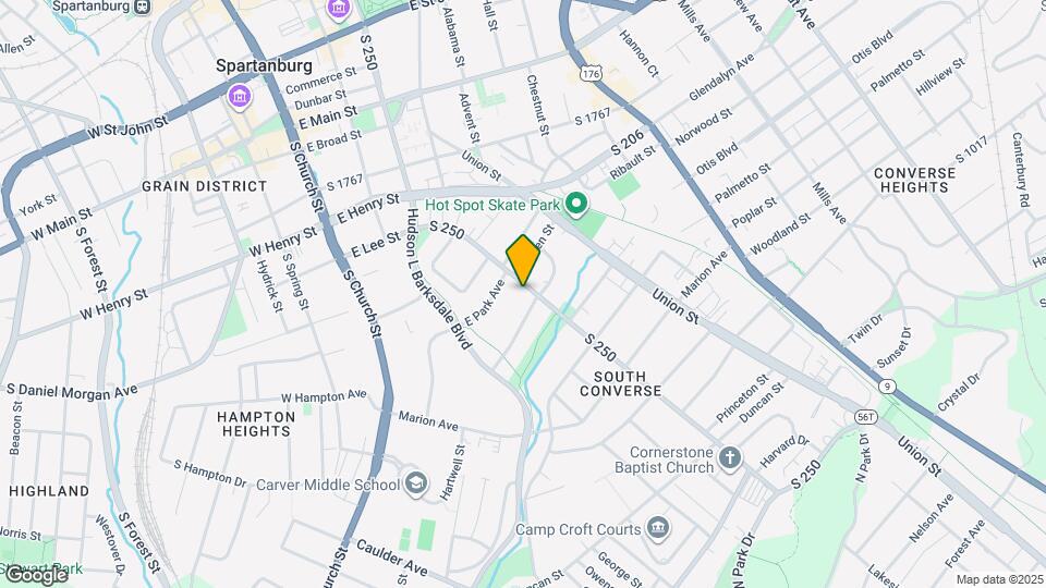 386 S Converse St Map and Location Details