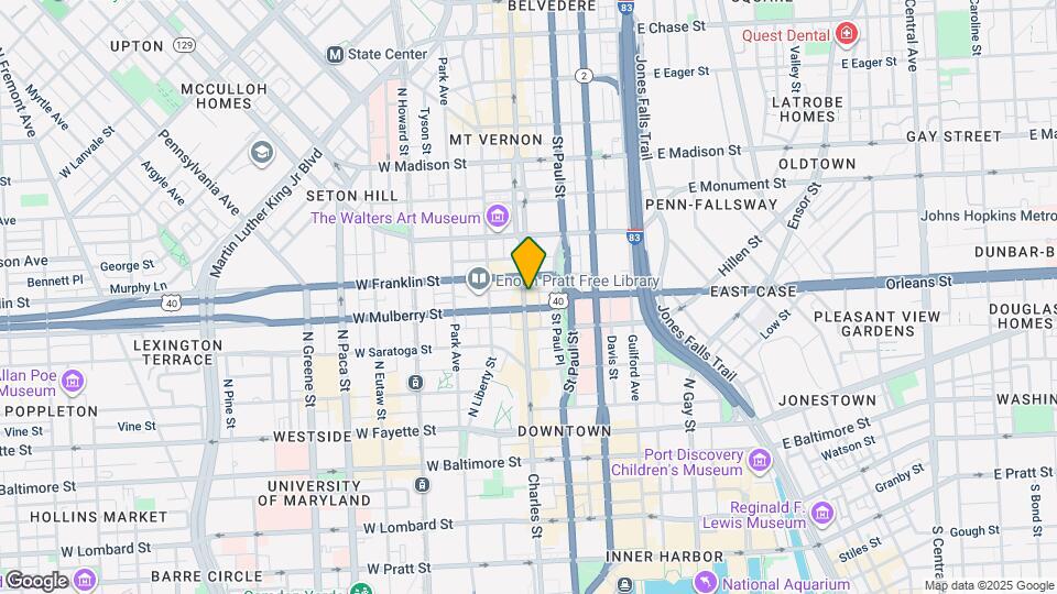 407 N Charles St Map and Location Details