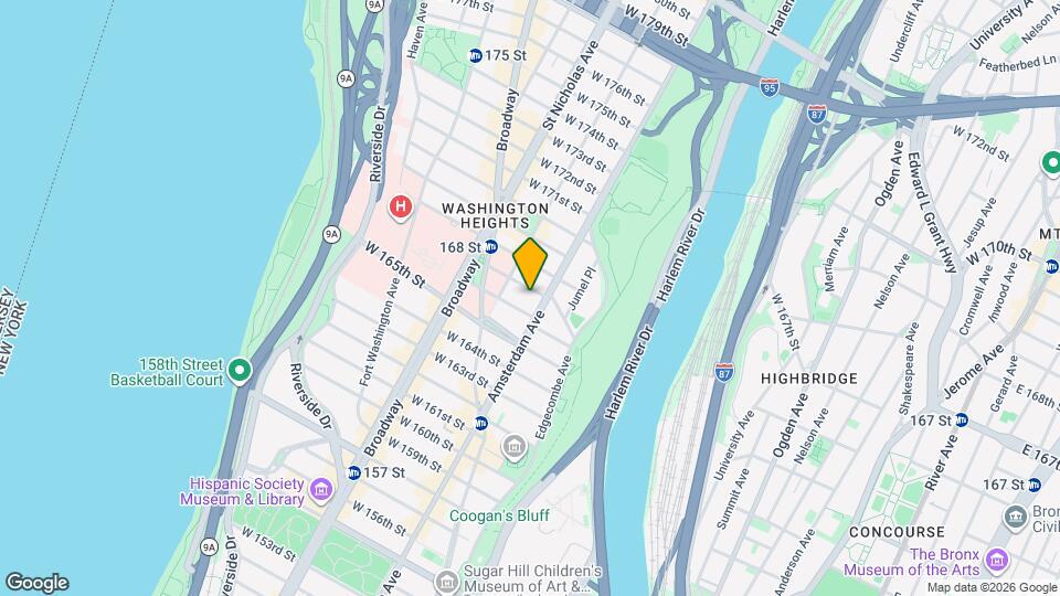 502 W 167th St Map and Location Details