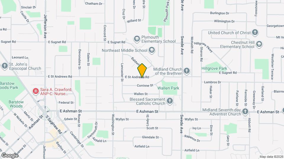 1206 E St Andrews Rd Map and Location Details