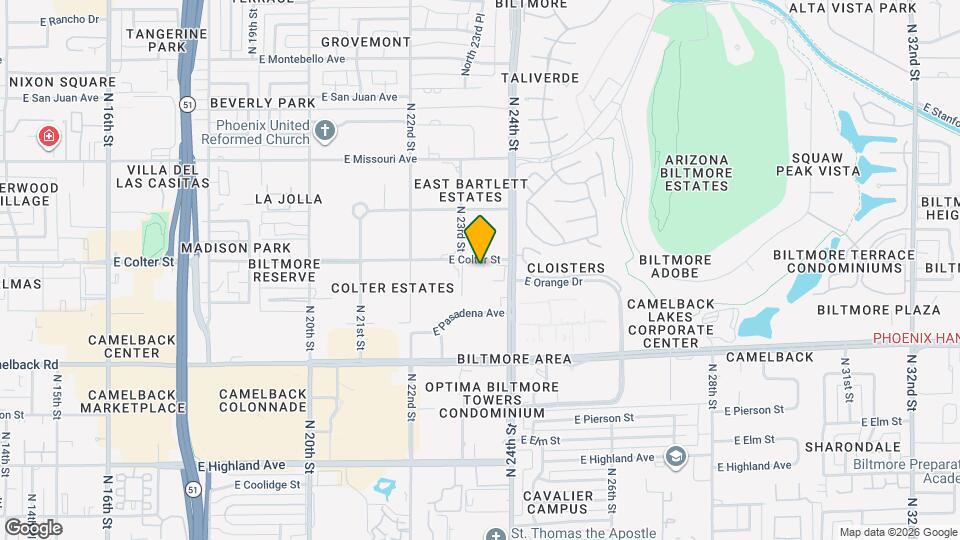 2311 E Colter St Map and Location Details