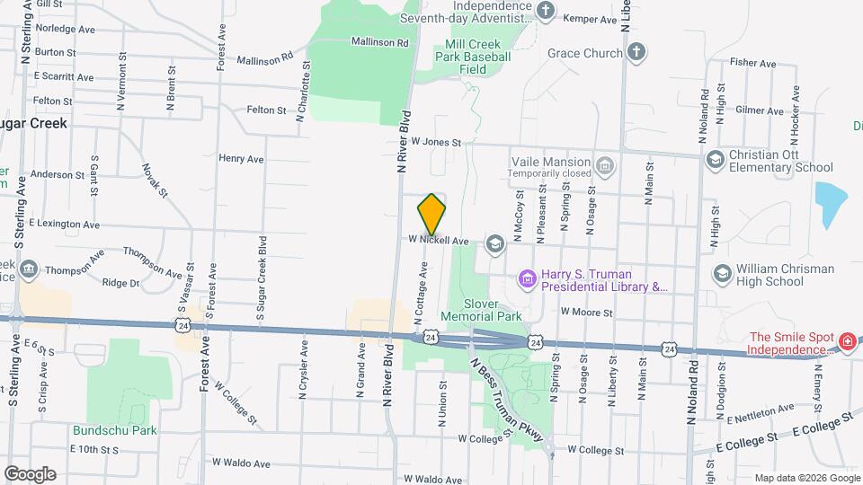 1231 N Cottage Ave Map and Location Details