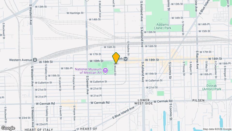1817 S Wood St, Unit 1R Map and Location Details