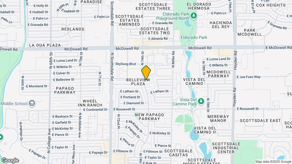 7427 E Belleview St Map and Location Details