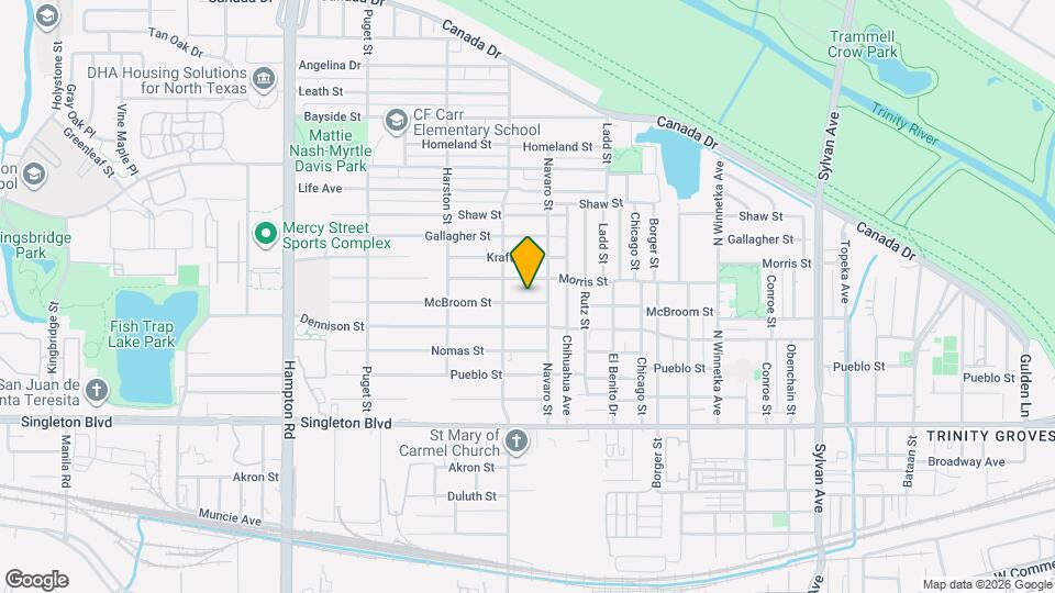 1717 McBroom St Map and Location Details