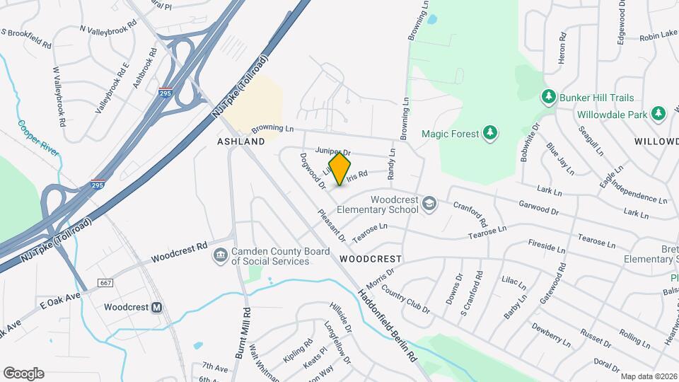 302 Iris Rd Map and Location Details