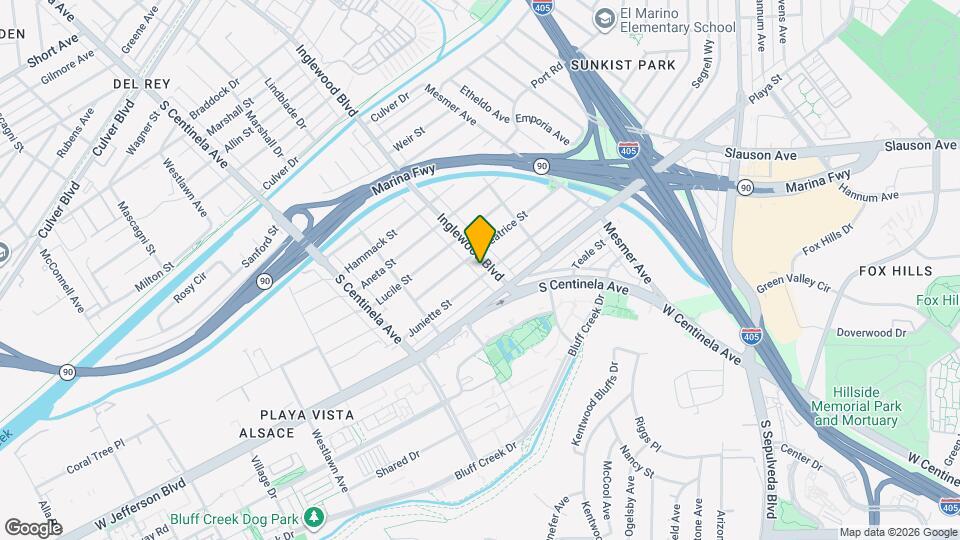 5517-5519 Inglewood Blvd Map and Location Details