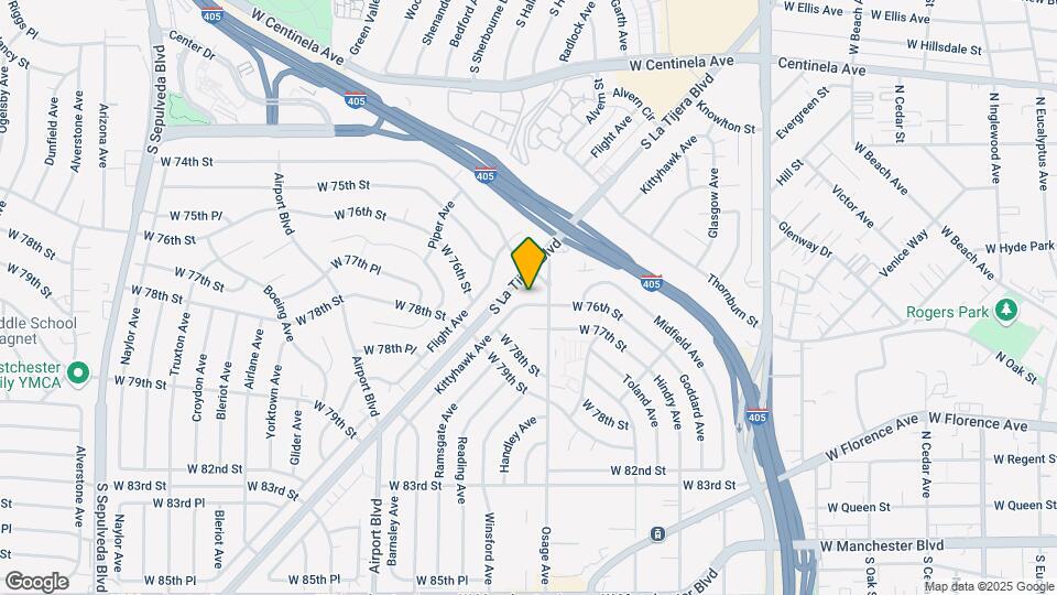 7621 Kittyhawk Ave Map and Location Details